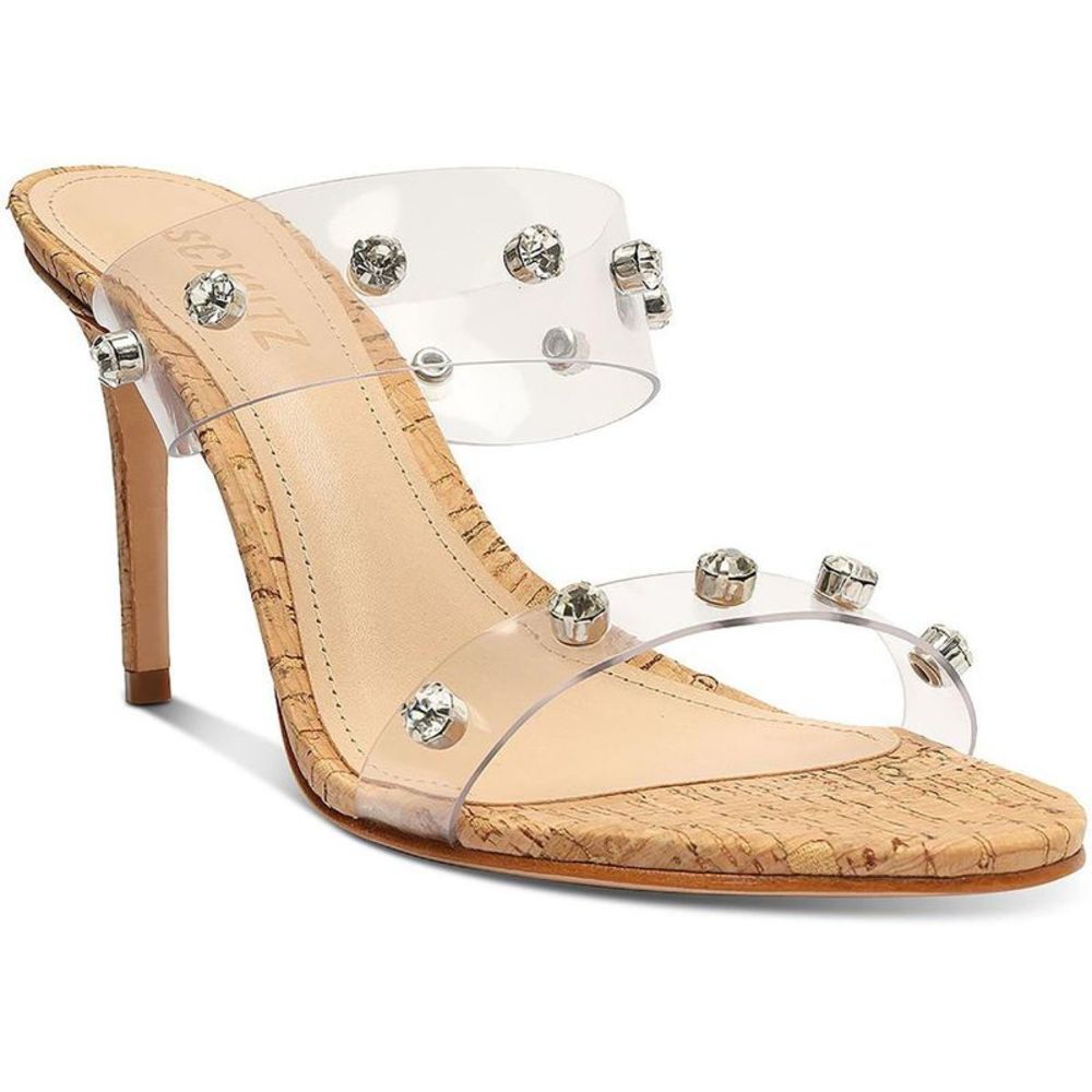 Schutz Womens Ariella Embellished Slide Pump Heels Shoes NWOB